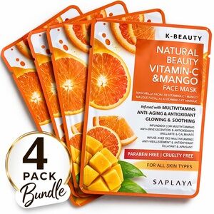 Vitamin C & Mango Face Mask Set (4)